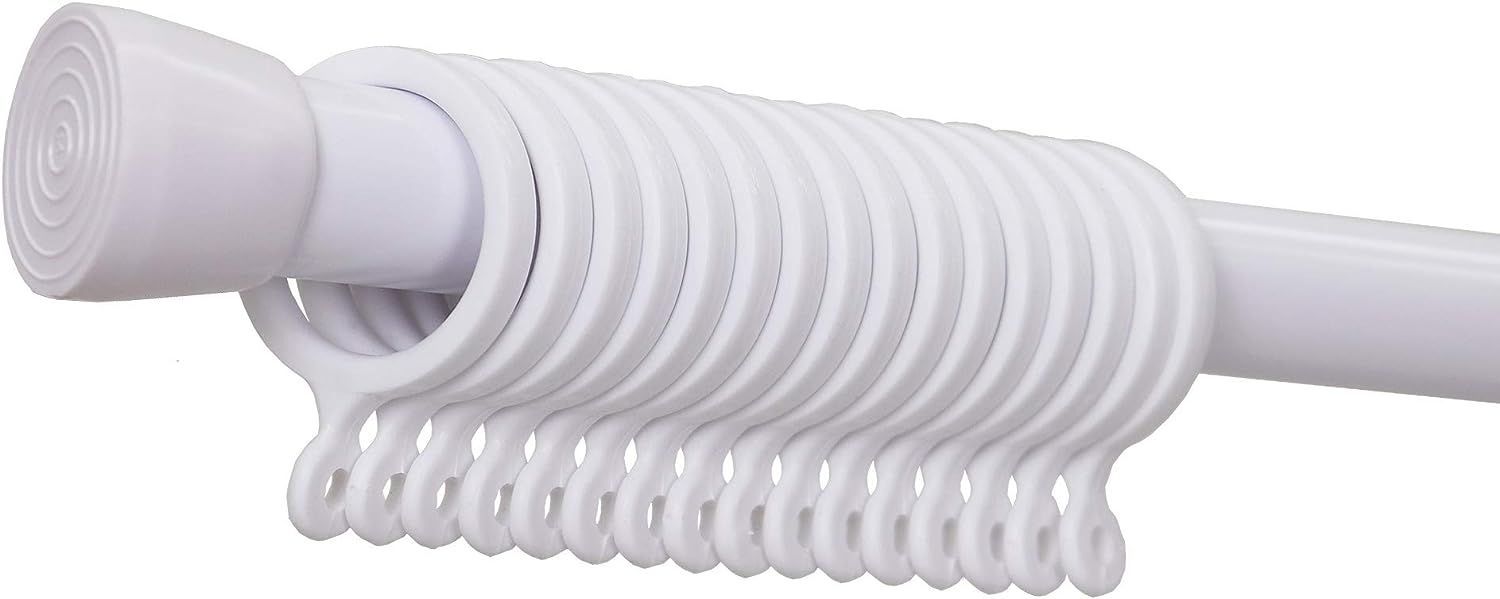 匿名配送 新品】SunnyDayFabric アジャスターポール （リングランナー16個付き） ホワイト M 幅111～190cm （