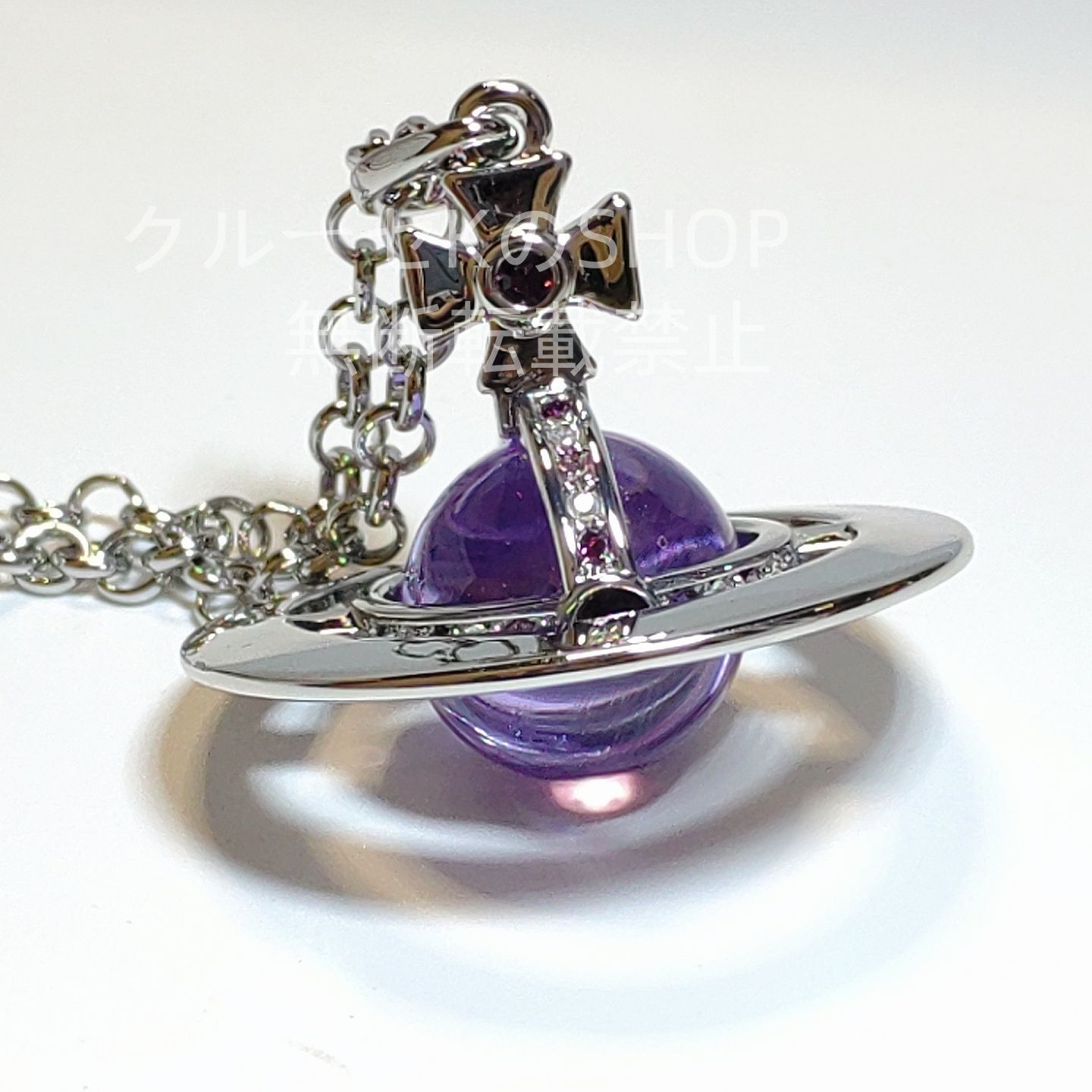 Vivienne Westwood｜スモールオーブネックレス　シルバーパープル ヴィヴィアン スモールオーブネックレス silver×紫