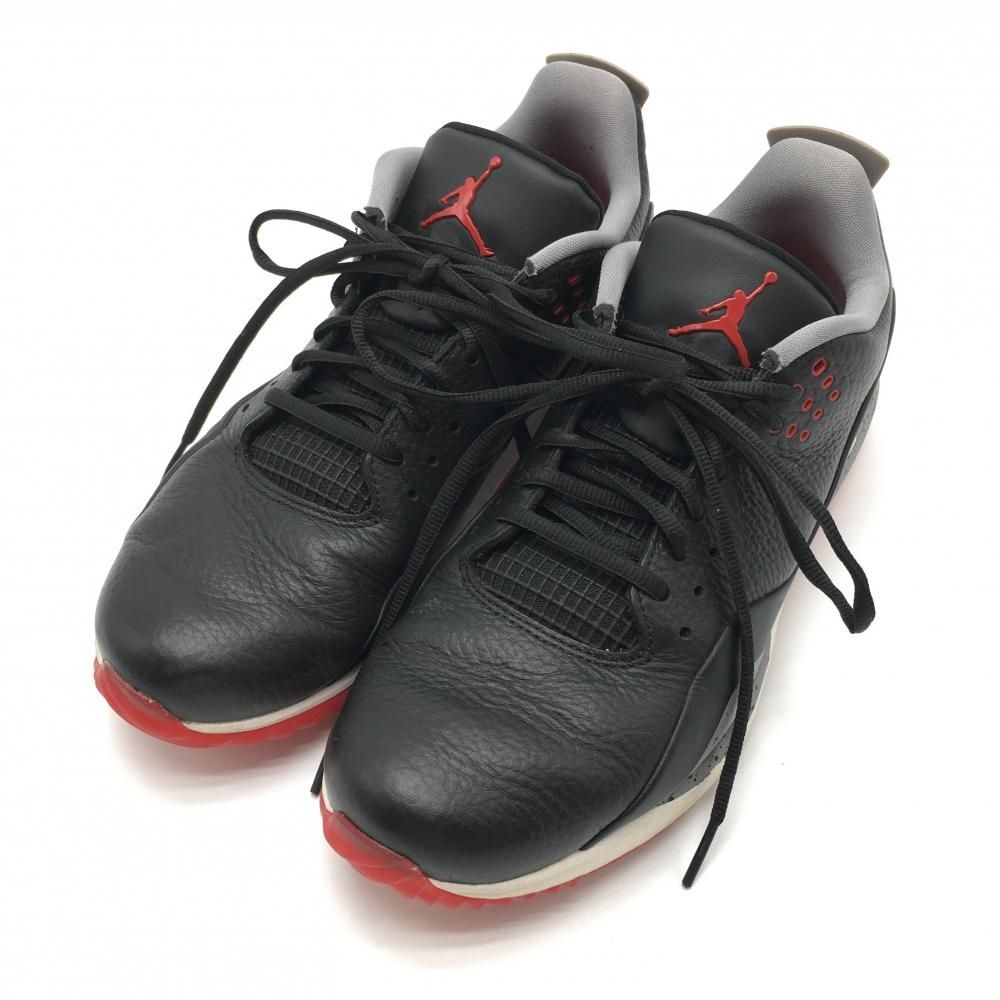 【美品】ナイキ ゴルフシューズ 黒×レッド CW7242-001 ジョーダン ADG3 スパイクレス メンズ 27.0 ゴルフウェア NIKE