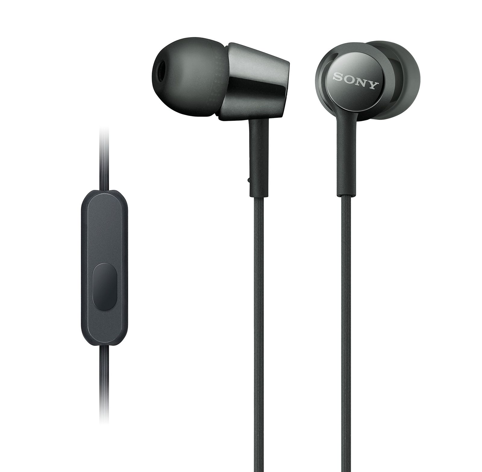 Sony MDREX155AP インイヤーイヤホン ヘッドホン|ヘッドセット マイク付き 通話用 ブラック MDR-EX155AP|B