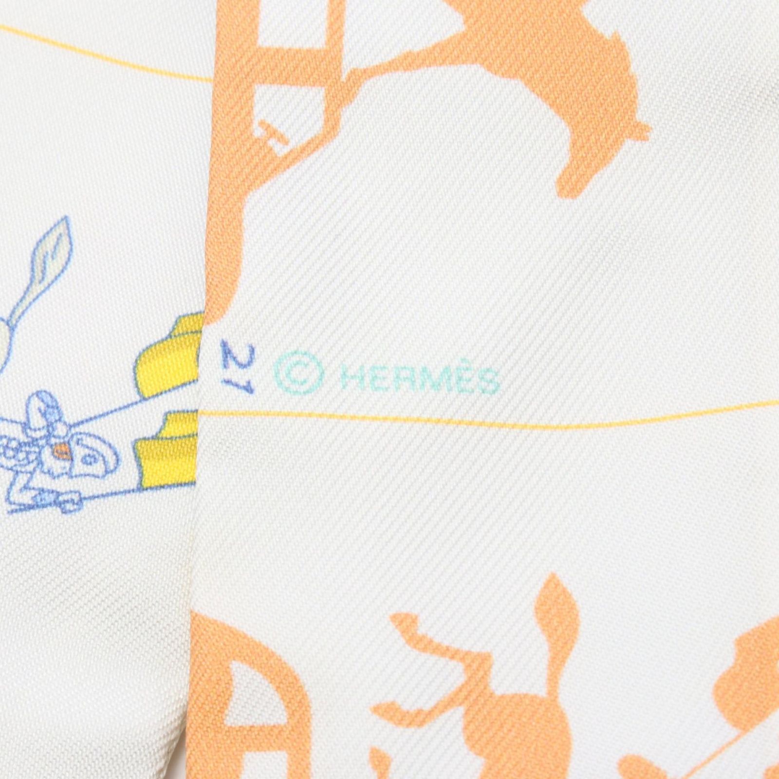 HERMES トゥイリー　多色使い Hermes Twilly VOITURES A TRANSFORMATION 多色 063156S 100
