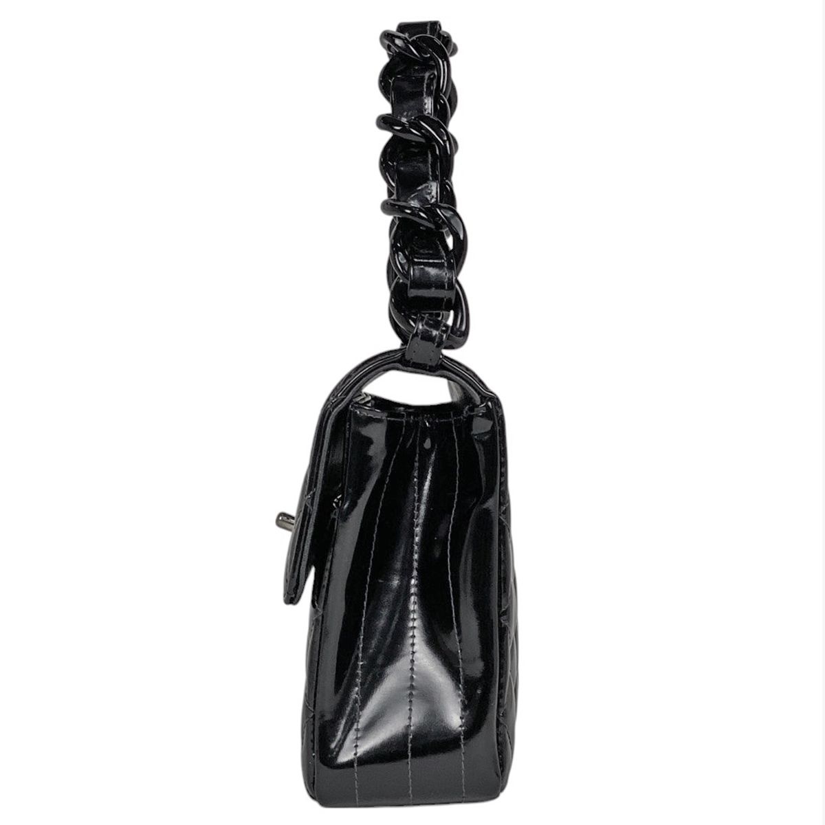 シャネル CHANEL ココマーク プラチェーン ハンドバッグ