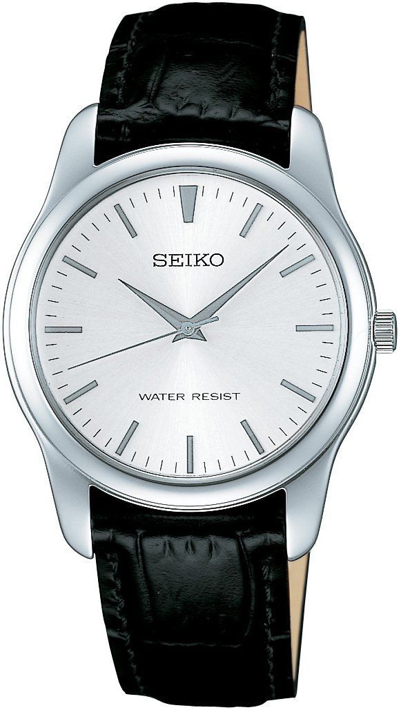 色: シルバー/ホワイト/バンド:ブラック(牛皮革)】[セイコー]SEIKO の+