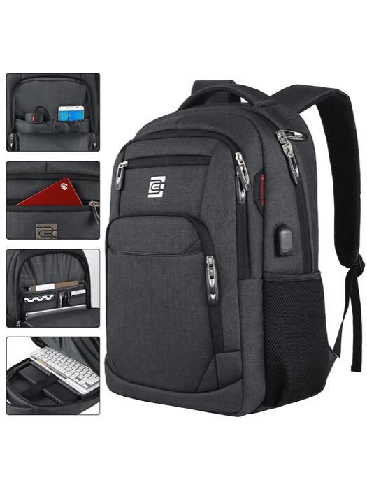 バッグ メンズ バックパック 15.6インチバックパック 大容量ウィークエンド オーバーナイトバッグ トラベルバックパック 航空会社承認 防水ラップトップバックパック ギフト カジュアルバックパック ポート付きスク
