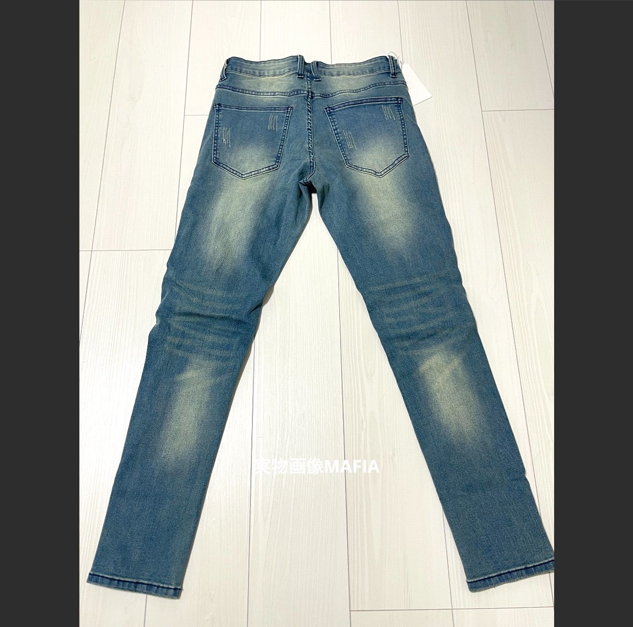 UK US drip outfit クラッシュ デニム ダメージパンツ ストリート系