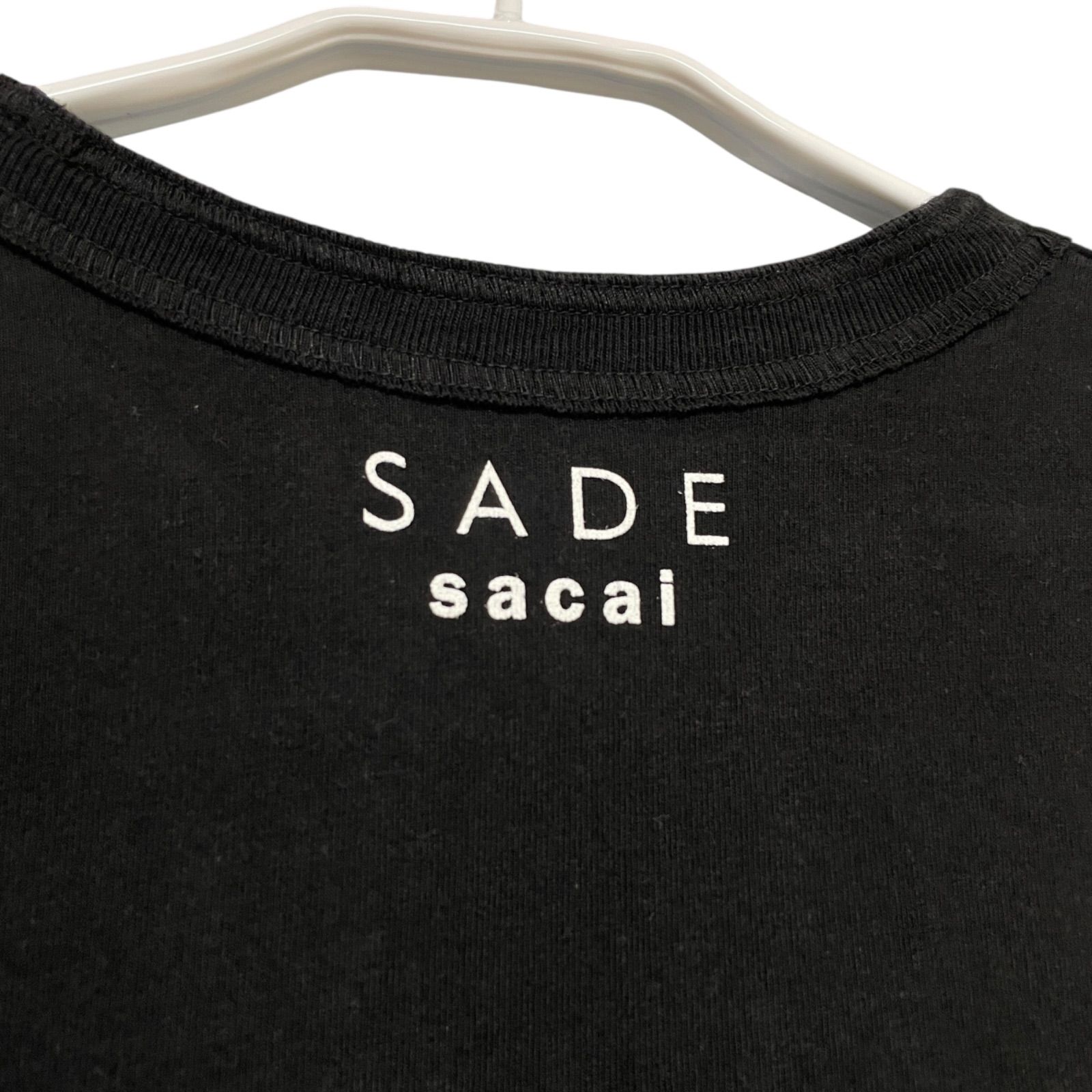 sacai SADE コラボ ブラック 21-0227S サイズ 3 Sacai SADE T-shirt 21-0227S BLACK 3 サカイ Tシャツ ブラック