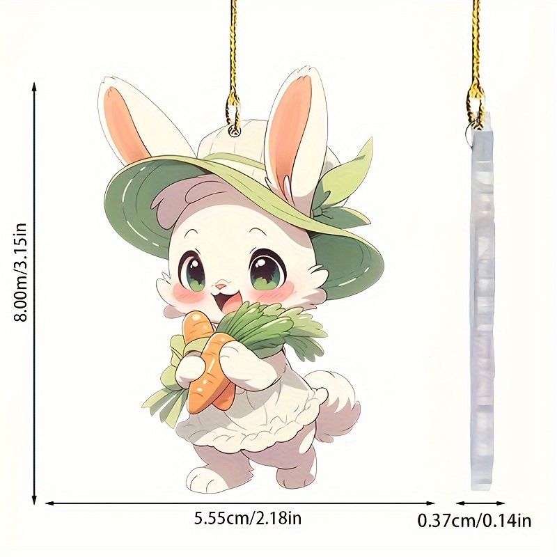 4点セット キーホルダー うさぎ イラスト かわいい キャロット 2D