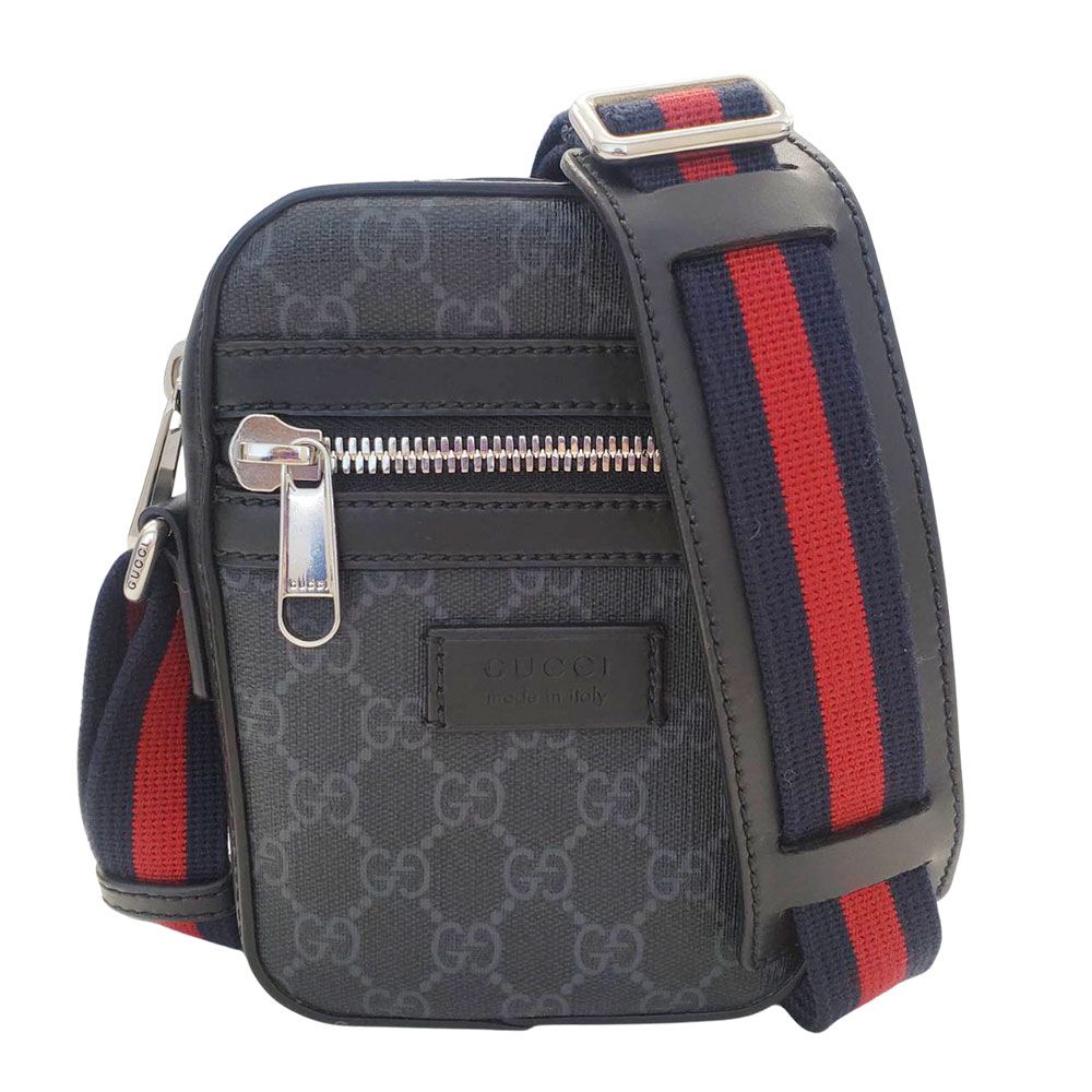 グッチ　キャンバス　ショルダーバッグ　黒 グッチ GUCCI GGキャンバス ショルダーバッグ 斜めがけバッグ 黒