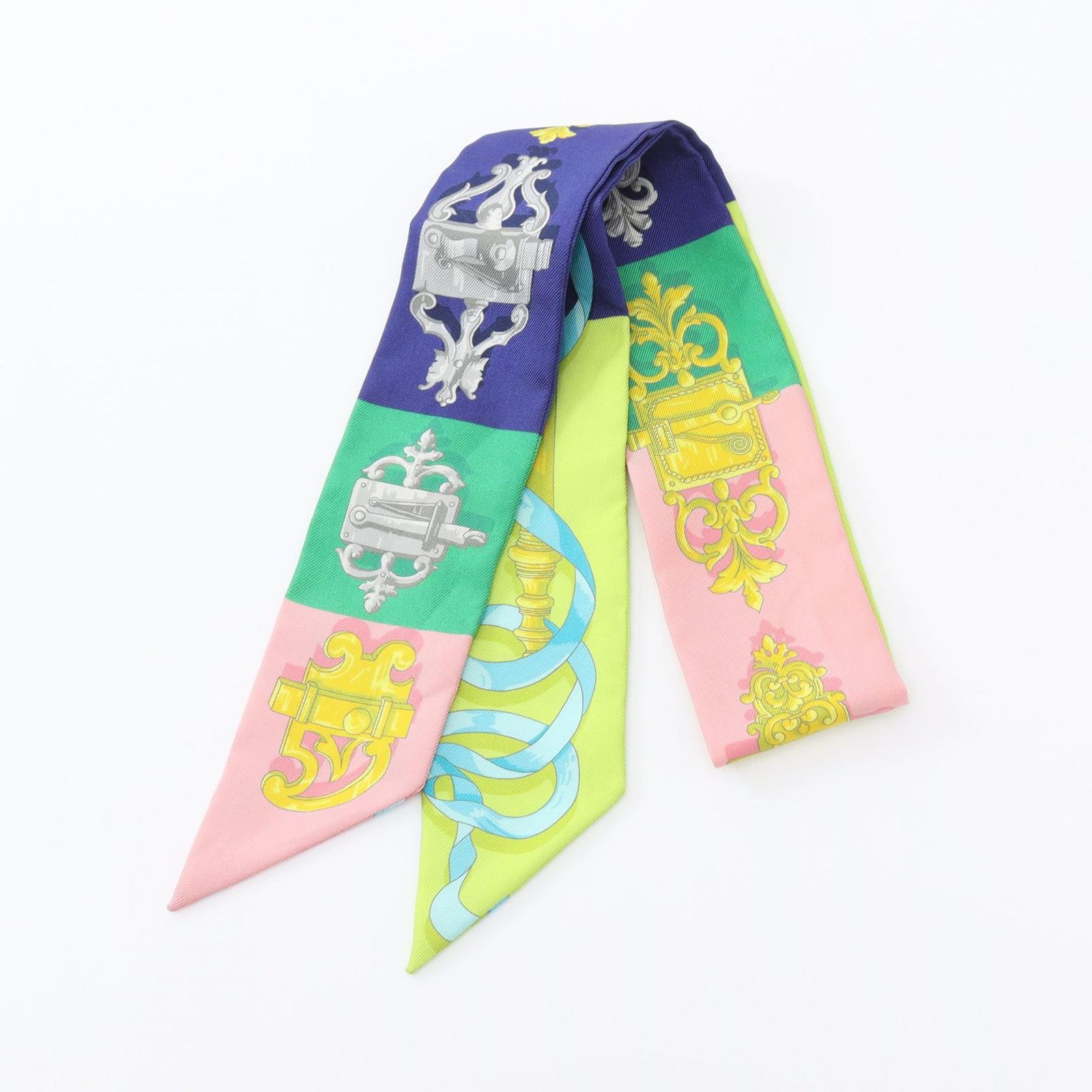 エルメス HERMES スカーフ ツイリー FERRONNERIE マルチカラー