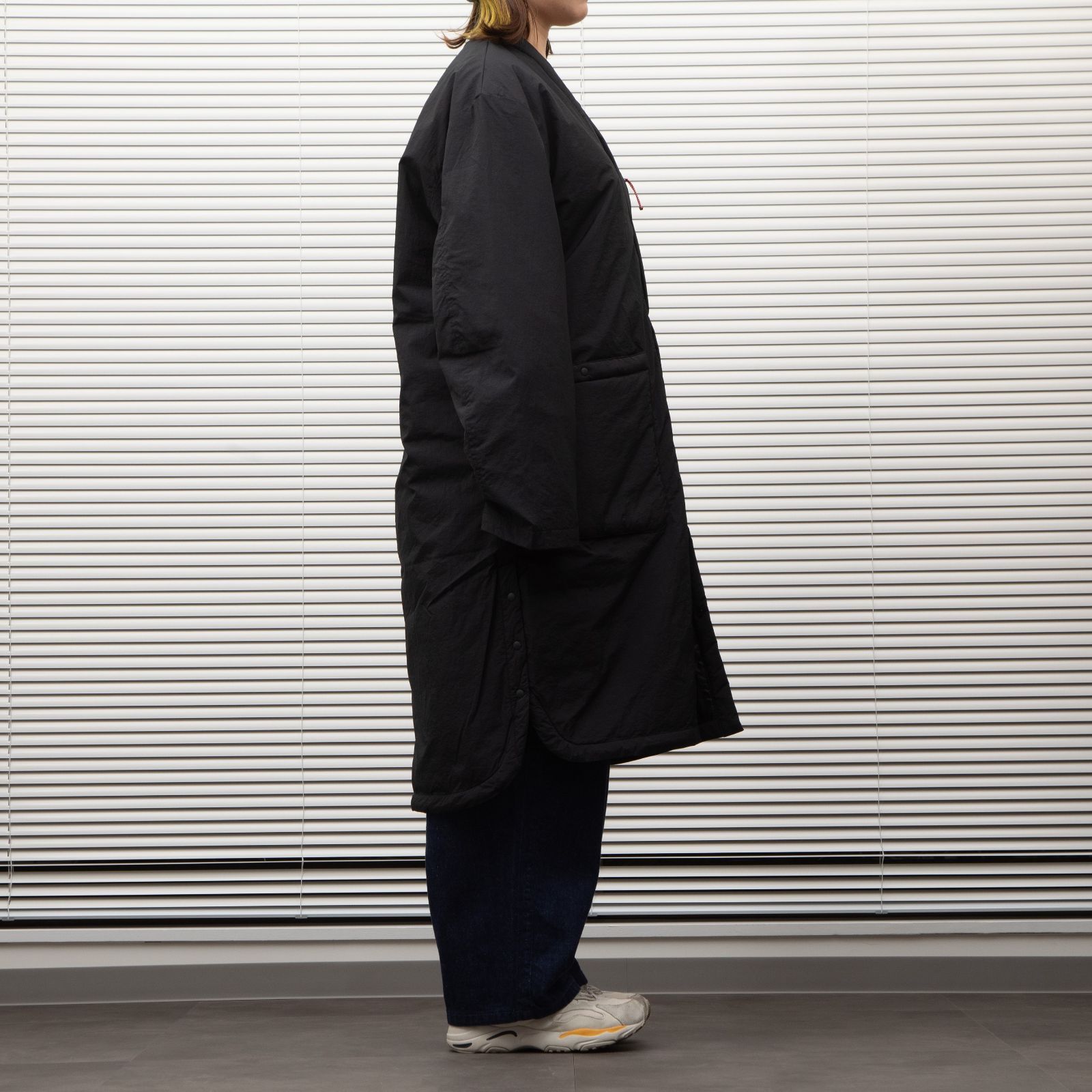 NANGA ナンガ NO COLLAR SOFT DOWN COAT(UNISEX) BLACK/ノーカラー 