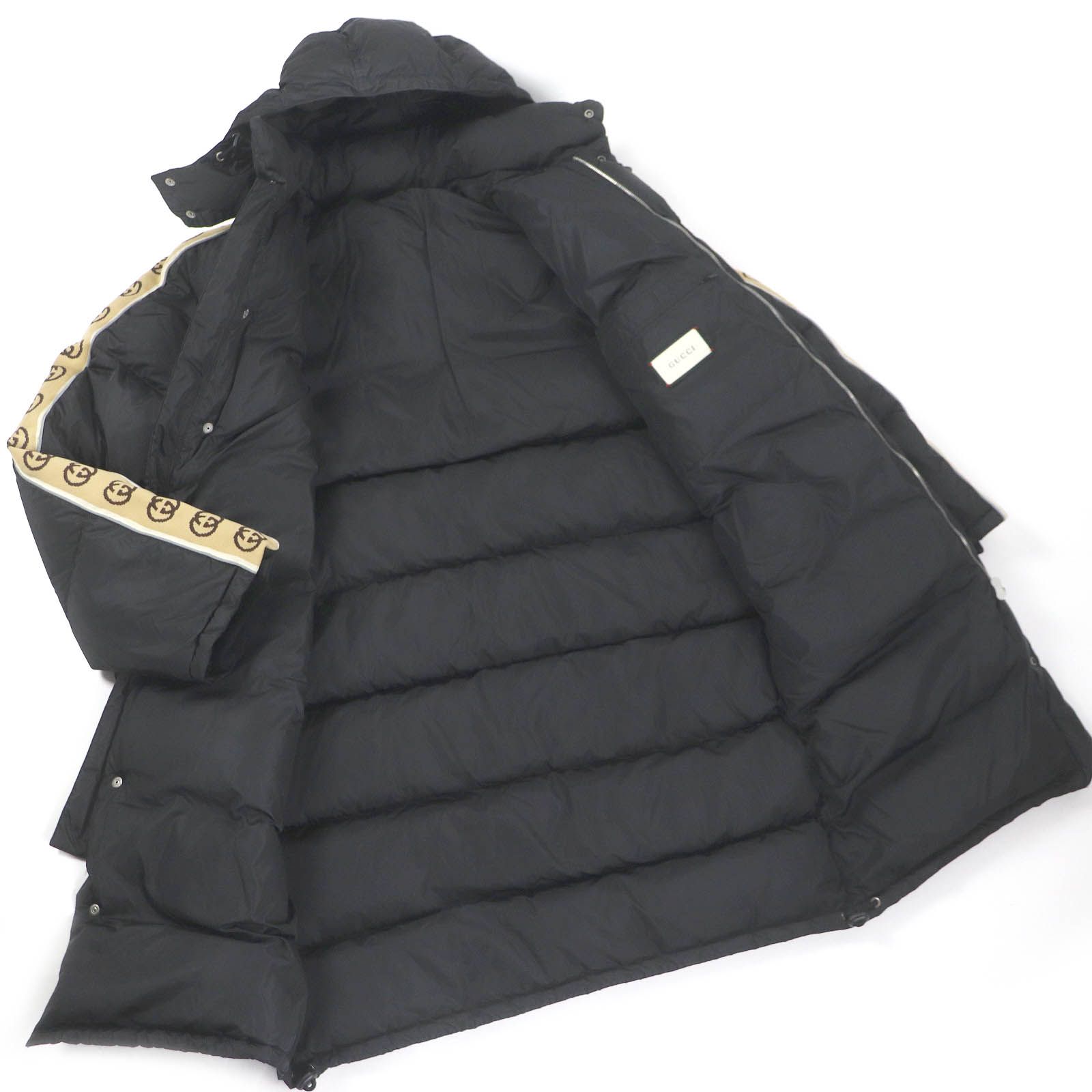 極美品□GUCCI グッチ 603569 GGロゴ総柄 サイドライン フーデッド  