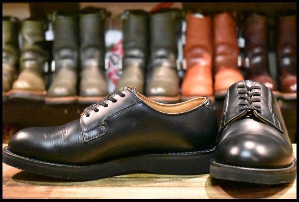 【8 美品】Danner ダナー ポストマンシューズ2 D212100 POSTMAN ブラック 黒 短靴 ローカット レッドウィング 101 ブーツ HOPESMORE【EL642】