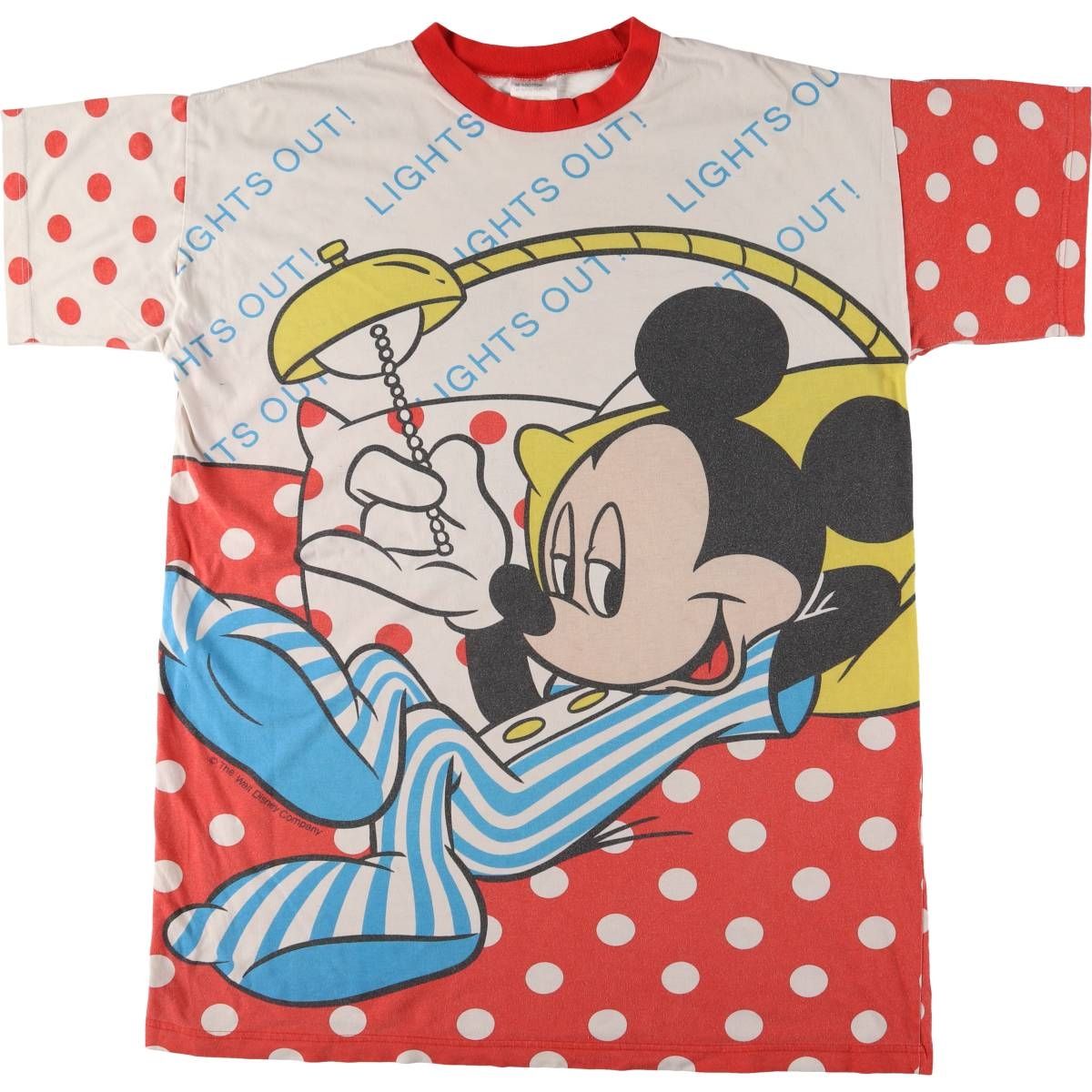 古着 MICKEY MOUSE ミッキーマウス オールオーバープリント キャラクタープリントTシャツ メンズXL相当|eaa556562
