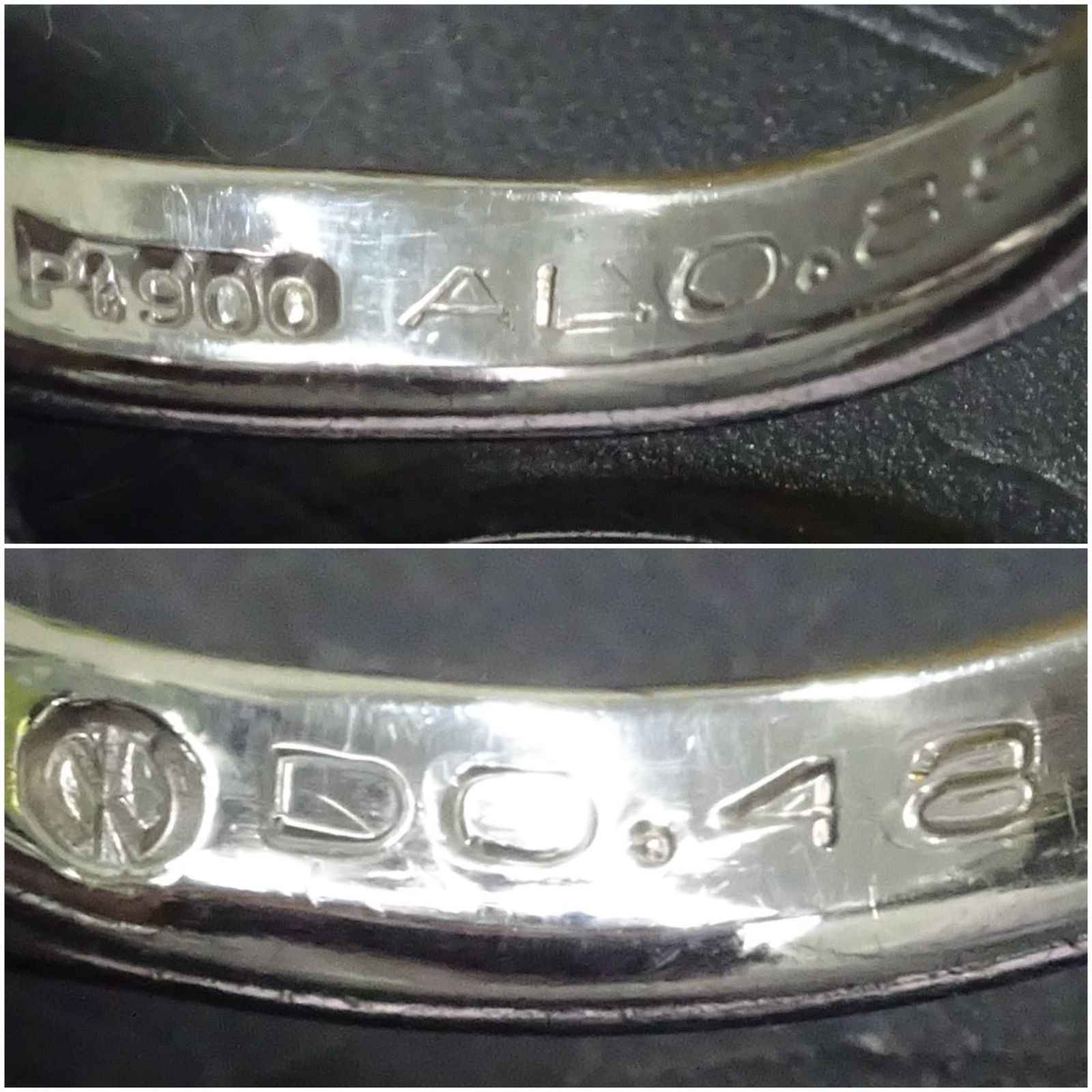 プラチナ pt900 天然アレキサンドライト0.89ct 天然ダイヤモンド0.48ct 