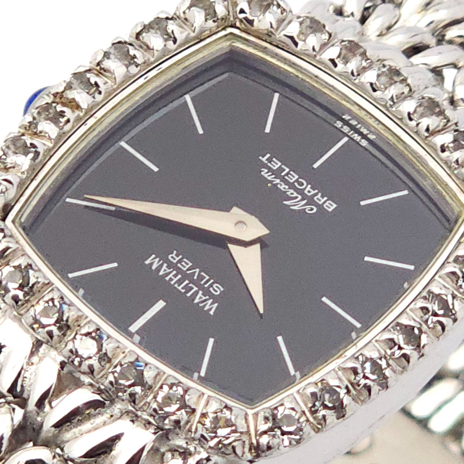 希少 稼働 WALTHAM Maxim 腕時計 SV925 機械式 手巻き WALTHAM SILVER