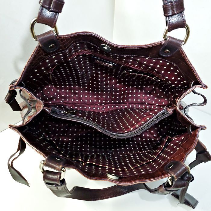 フルラ FURLA FURLA クロコ型押し エキゾチック レザー