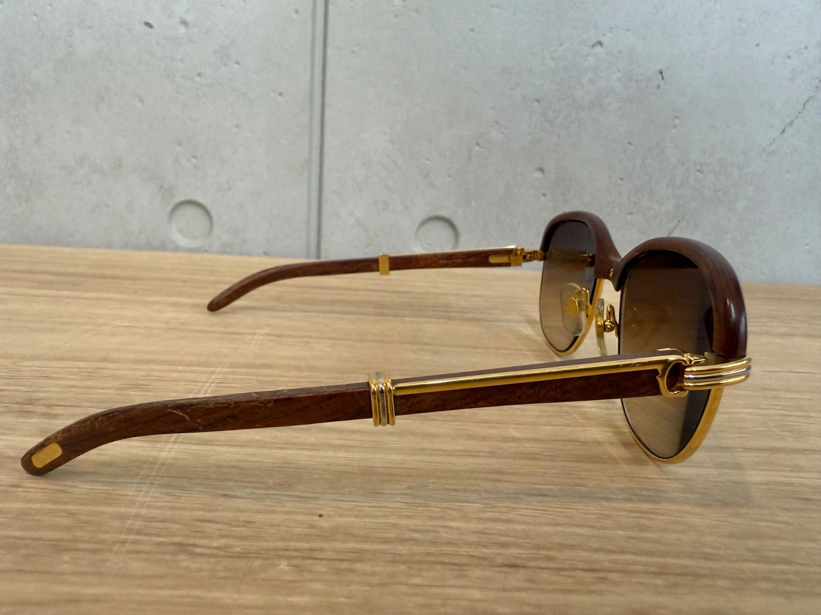 Cartier カルティエ サングラス ウッドフレーム 希少 フランス
