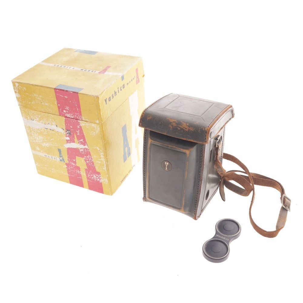 □ 元箱・ケース付 ヤシカ Yashica-A 二眼レフ フィルムカメラ カメラ