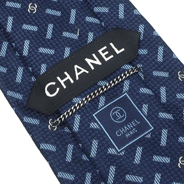 シャネル CHANEL ネクタイ 総柄 ココマーク 9.5cm シルク