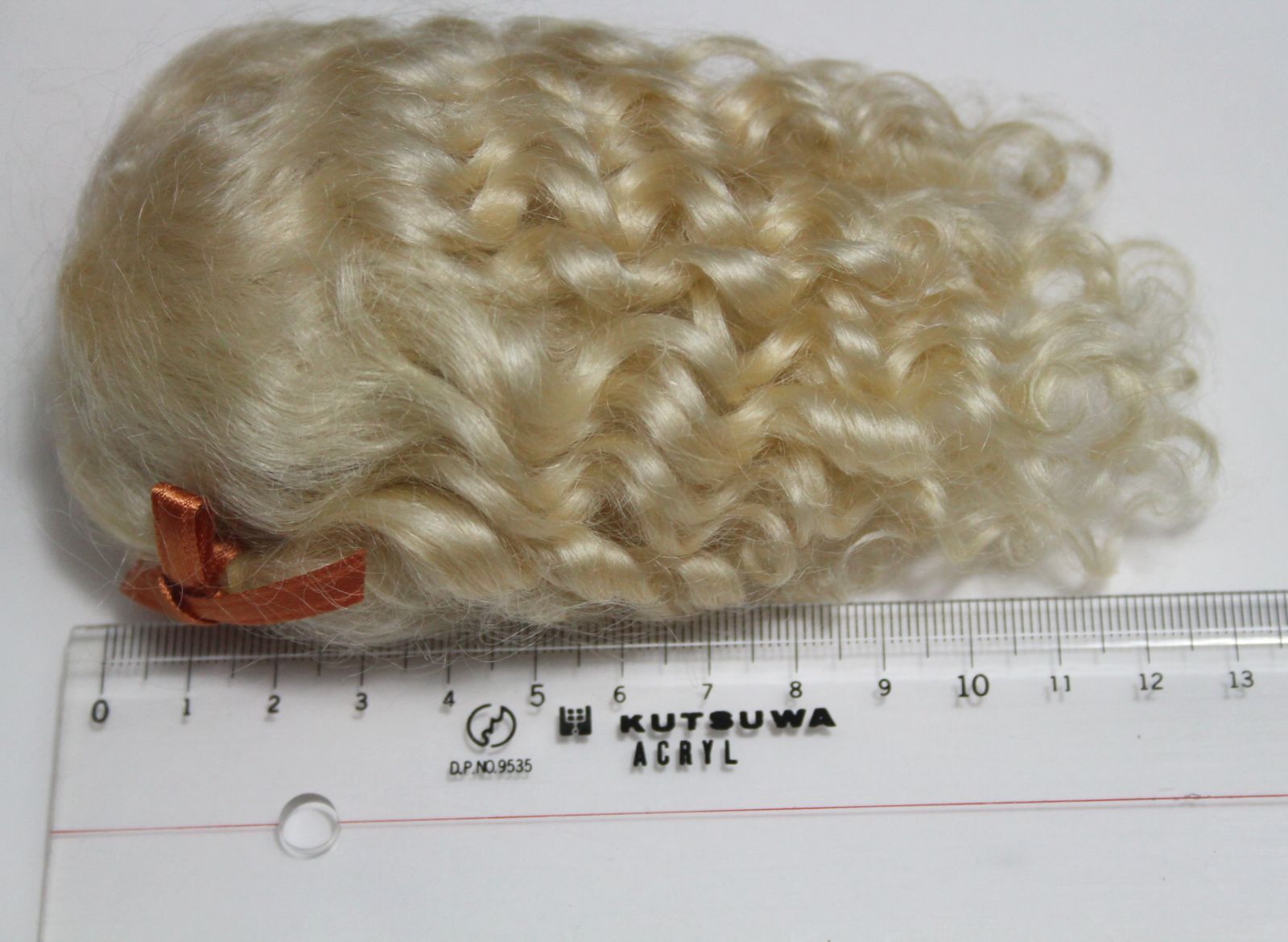 【y】アンティークビスクドール用のモヘアウィッグ 頭囲17cm】｟モヘア｠ ウィッグ ビスクドール 人形用 ウイッグ