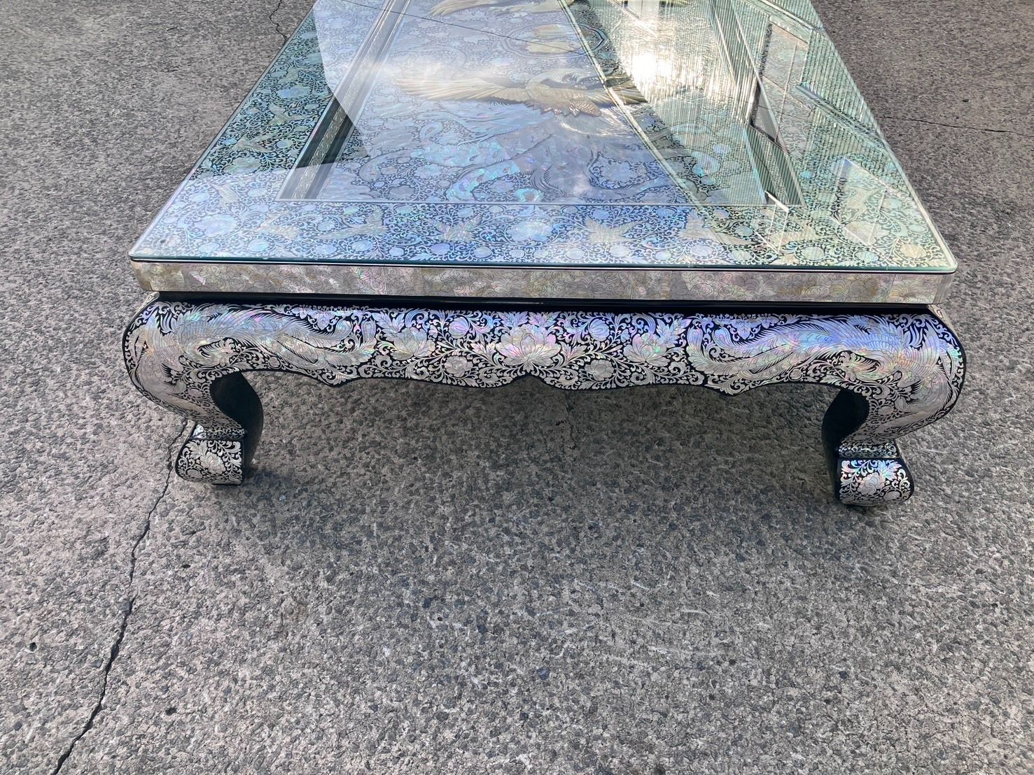 韓国伝統工芸品 螺鈿（らでん）細工 テーブル - メルカリ