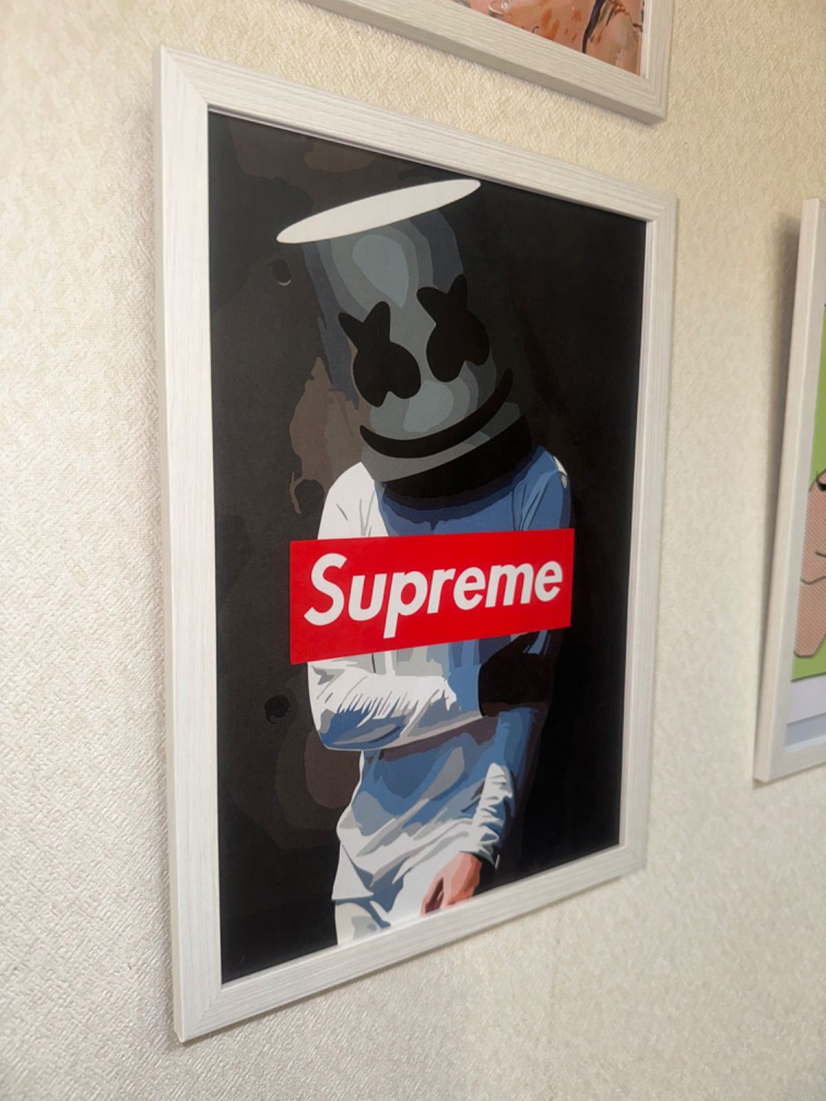 シュプリーム x マシュメロ パロディアート 額付き - メルカリ