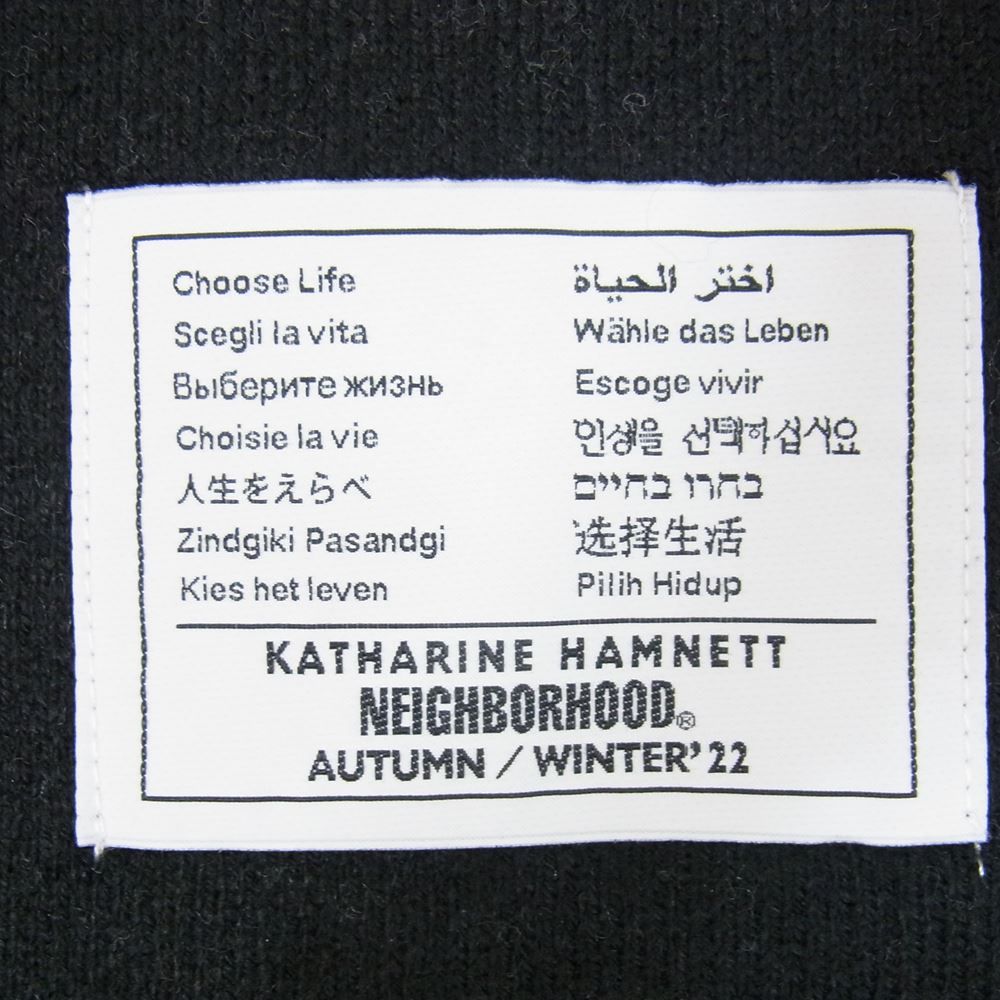 NEIGHBORHOOD ネイバーフッド 22AW Katherine Hamnett Logo Scarf