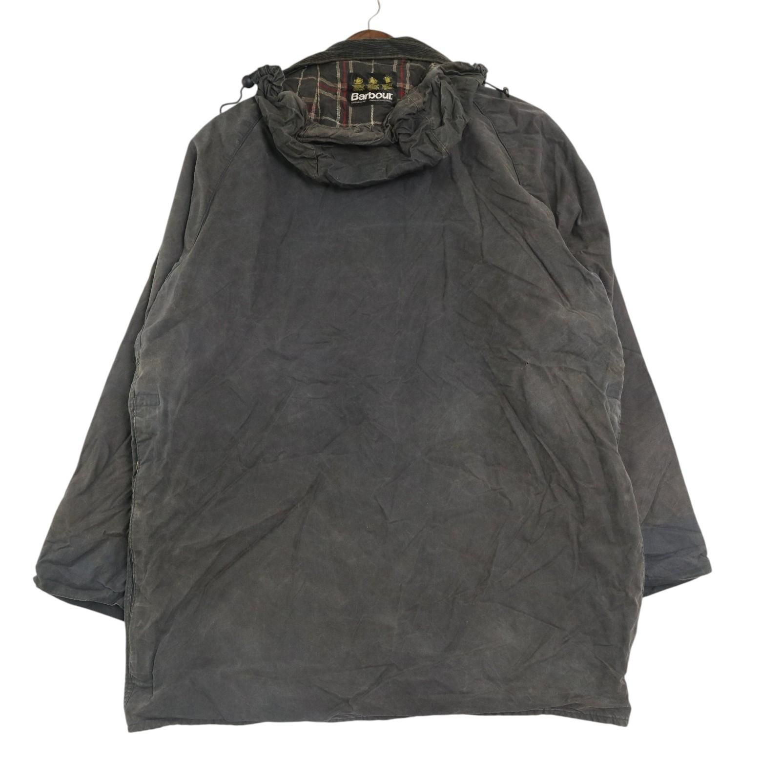 90年代 イングランド製 Barbour バブアー BEAUFORT ビューフォート オイルドジャケット ネイビー（メンズ 40相当）中古 古着 A4695 90年代 イングランド製 Barbour バブアー BEAUFORT ビューフォート