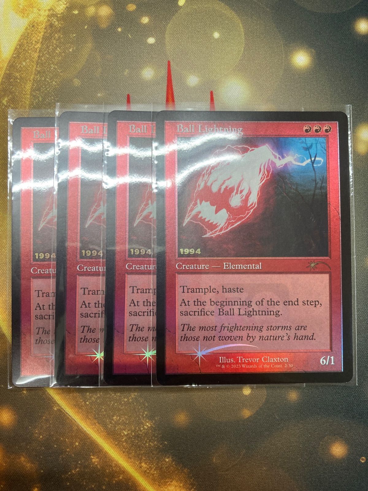 MTG ボール・ライトニング Foil ４枚セット 英語 DCI MTG ボール・ライトニング 英語 プロモ foil 4枚セット - メルカリ