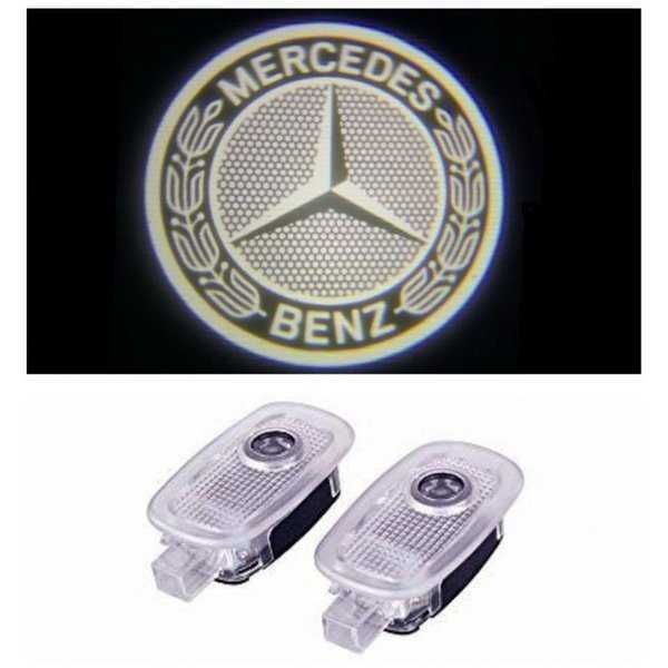 Mercedes Benz ロゴ カーテシランプ LED 純正交換タイプ W221 W216 S CL プロジェクタードア ライト メルセデス ベンツ マーク エンブレム