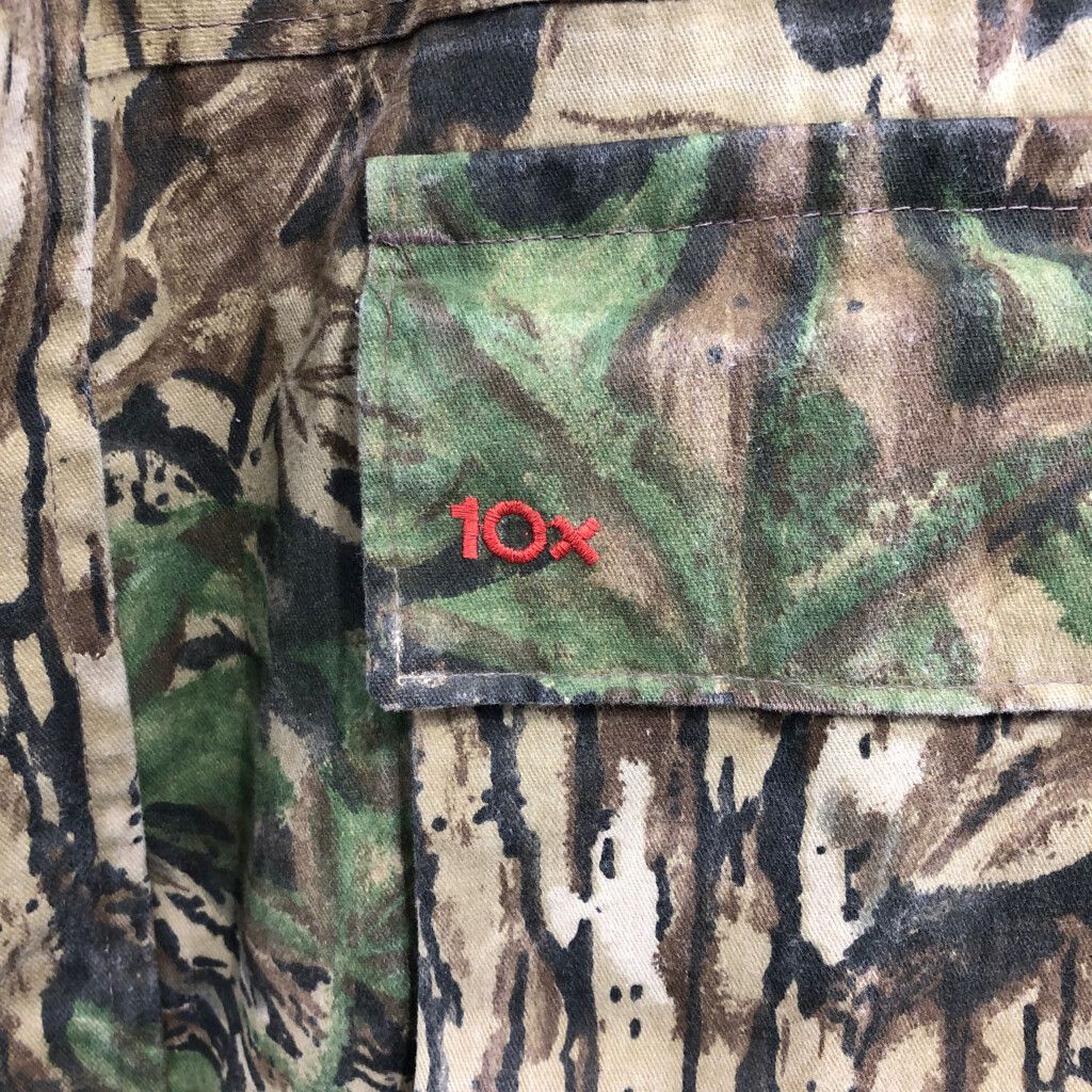 90年代 USA製 10X テンエックス GORE-TEX ハンティングジャケット アウトドア リアルツリーカモ (メンズ LARGE) 中古 古着 P9427 90年代 USA製 10X テンエックス GORE-TEX ハンティングジャケット