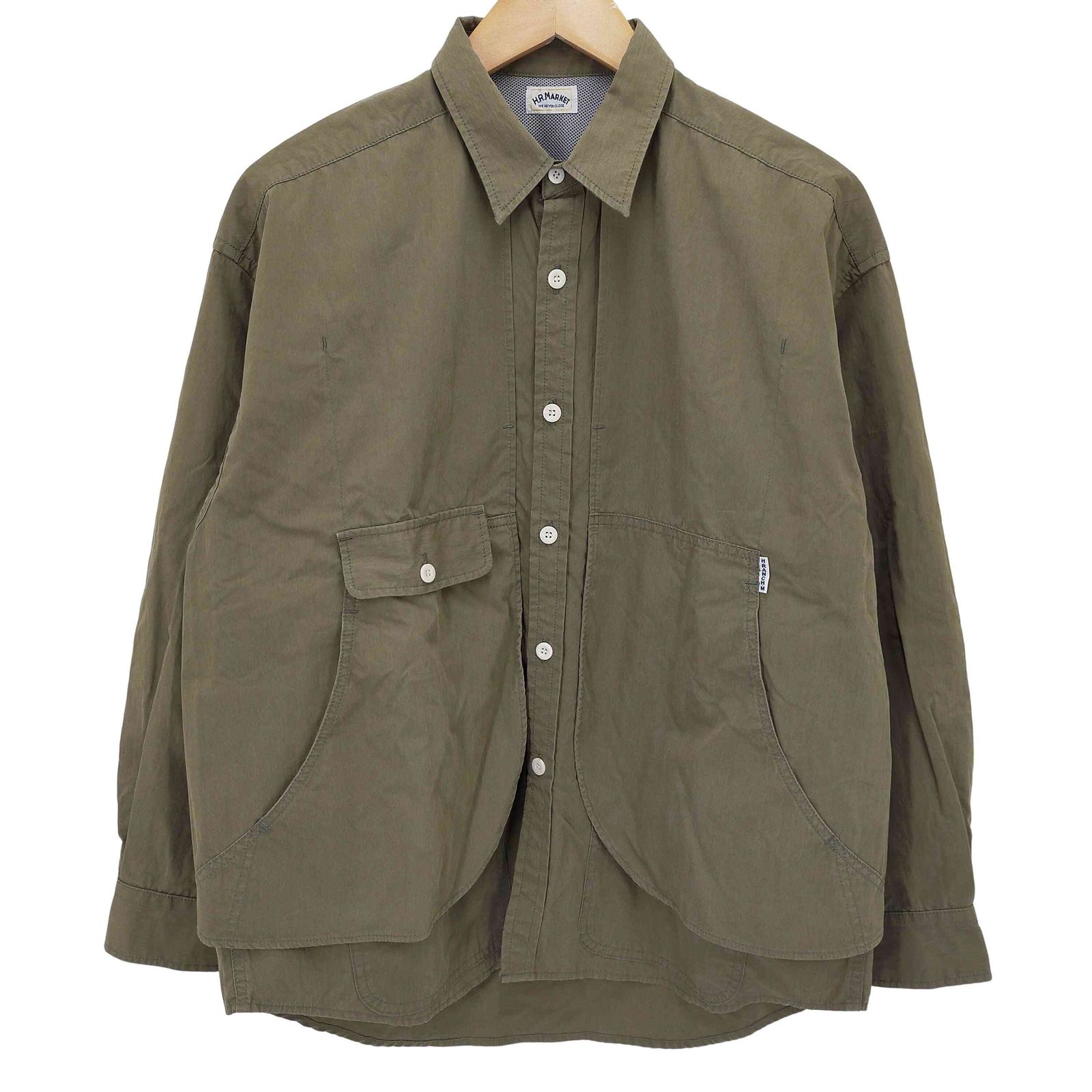 ハリウッドランチマーケット HOLLYWOOD RANCH MARKET コットンナイロンウェザーレイヤードハンティングL/Sシャツ メンズ JPN：