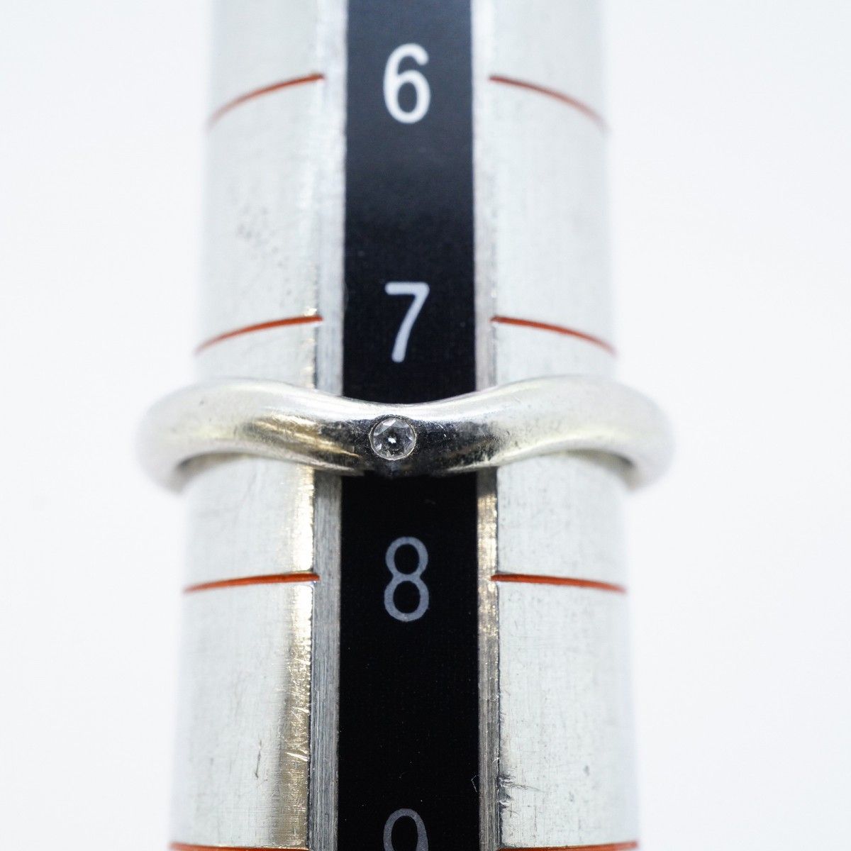 5jdb0987】ティファニー リング カーブドバンド 1PD Pt950 プラチナ  