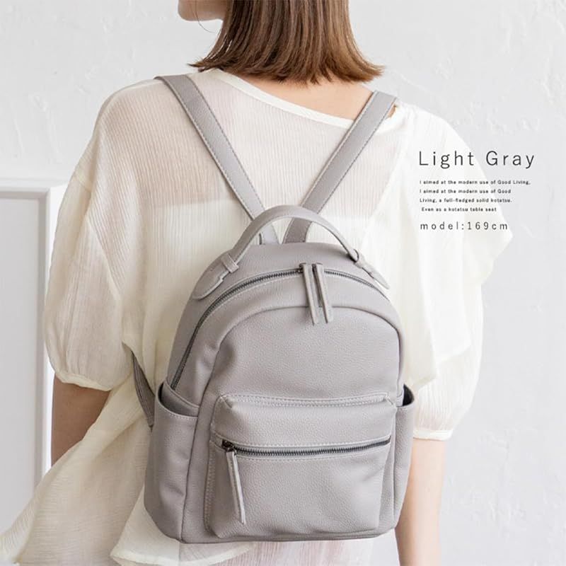 [VITAFELICE] ヴィータフェリーチェ 9ポケット ミニリュック レディース inb-10030p (ライトグレー) 0