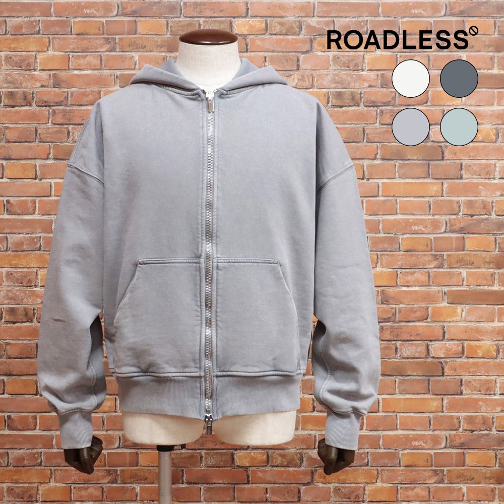 24春夏/ROADLESS/Mサイズ/オーバーシルエット パーカー RSS-ZH 裏毛スウェット 快適 ガーメントダイ イタリア製 新品/緑/グリーン/ke133/