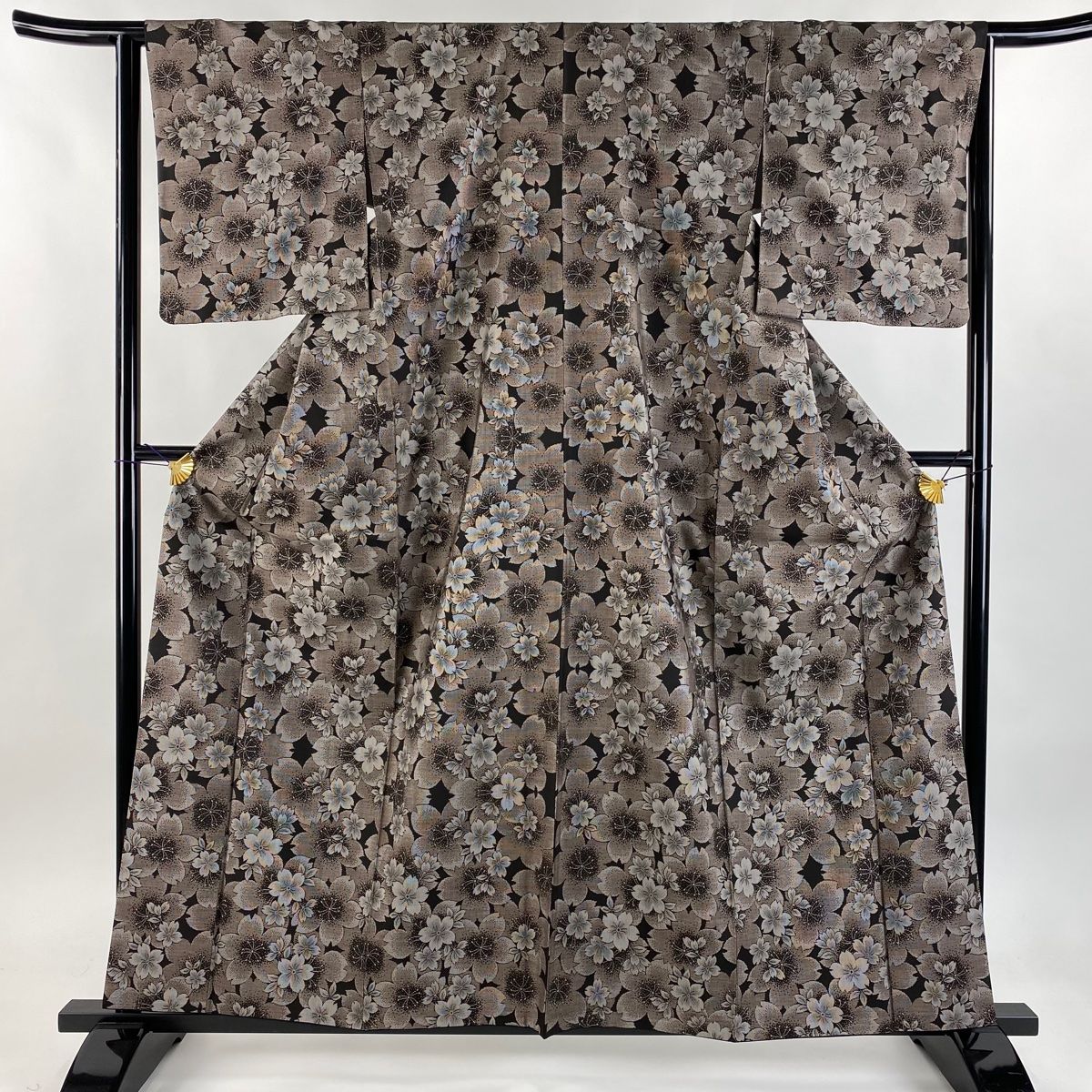 平和屋着物■上質な紬　十字絣　胴抜き仕立て　逸品　未使用　CAAG8559ev