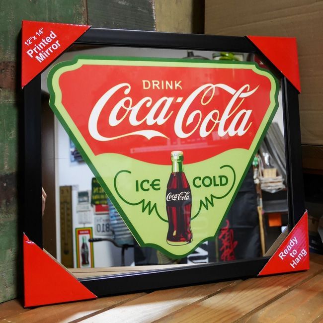 コカコーラ パブミラー インテリア ウォールミラー 鏡 cocacora - メルカリ