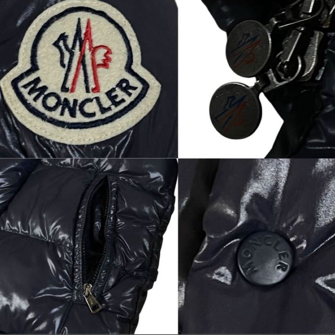 美品 MONCLER モンクレール ダウンジャケット ダウンコート ロゴ 