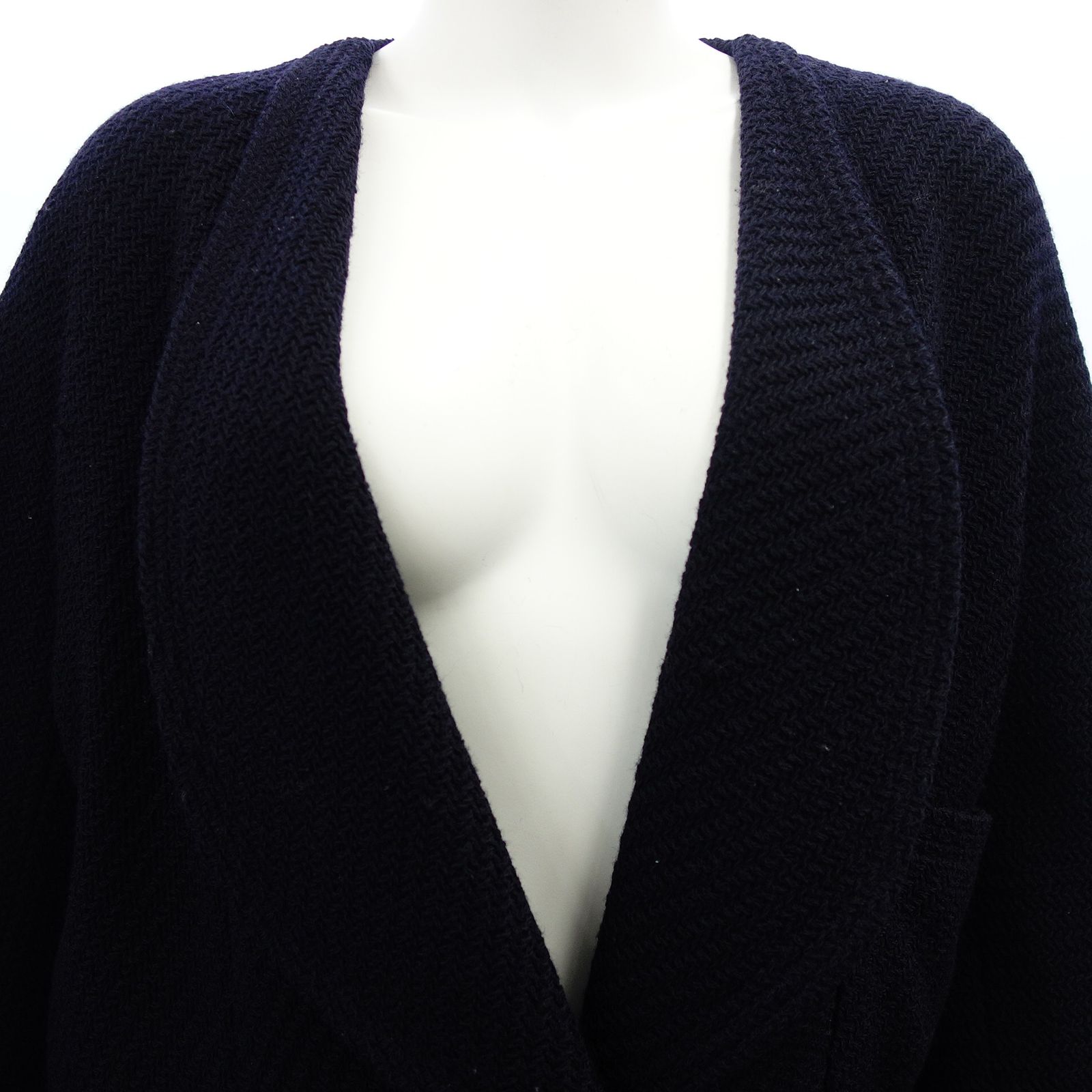 シャネル ツイード コート CC金ボタン レディース 黒 40【AFA11  