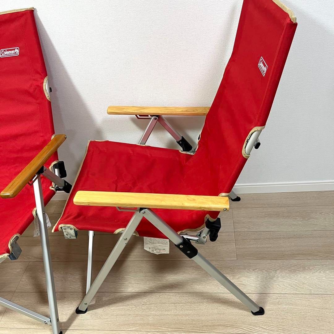 Coleman 折りたたみレイチェア 赤 2脚セット Coleman 折りたたみ