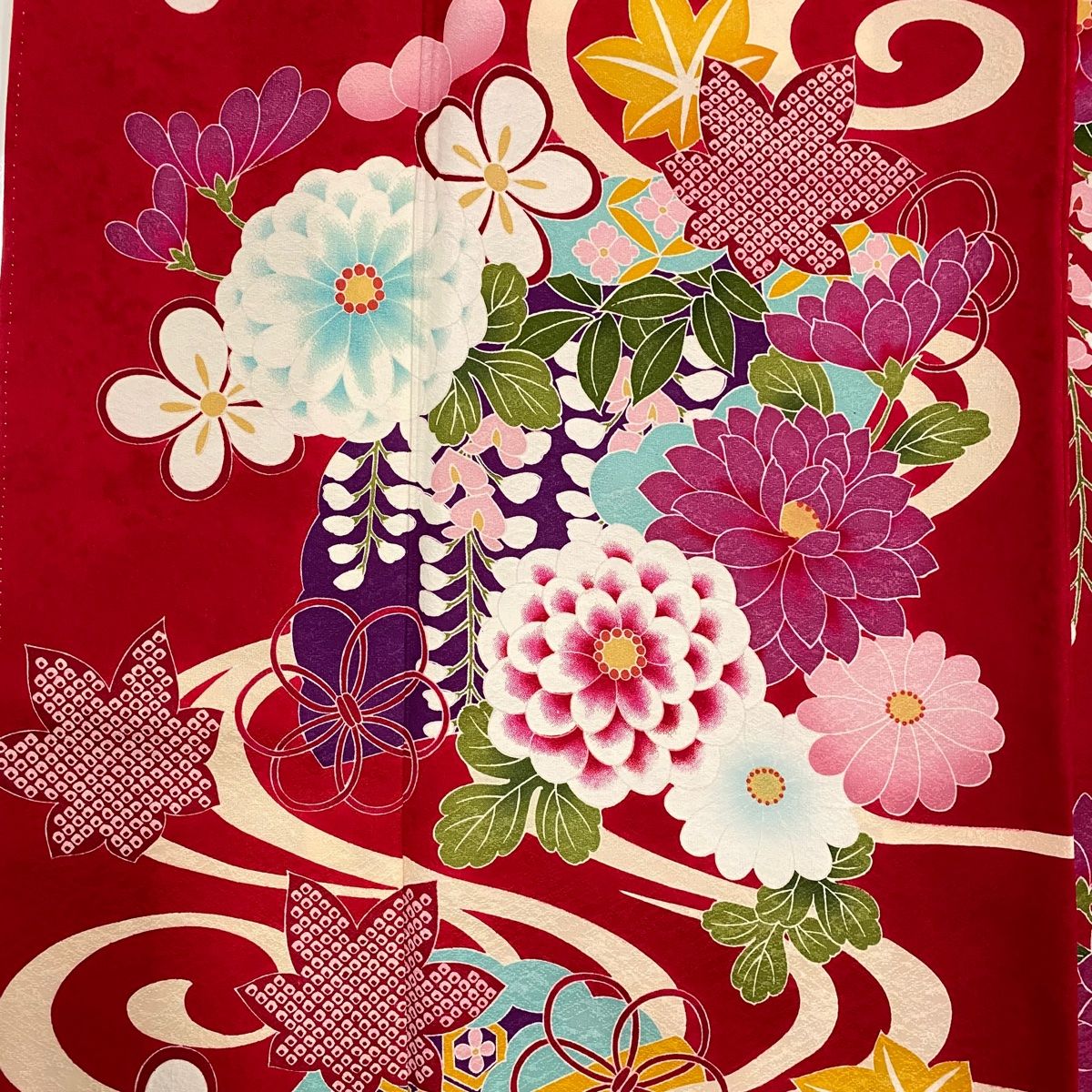 身長170cm　裄丈70cm　ゆったりサイズ　汕頭風刺繍　正絹振袖　i288 訪問着 身丈172cm 裄丈66cm M 袷 コプト柄 金糸 刺繍 黒 正絹 美