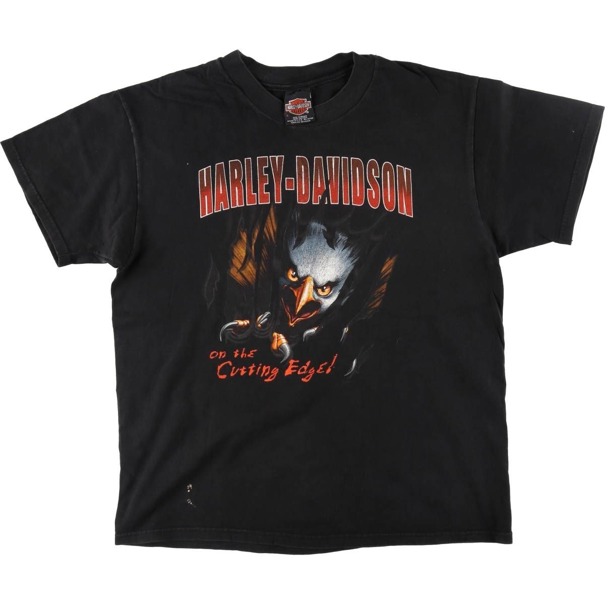 古着 00年代 ハーレーダビッドソン Harley-Davidson Hanes 鷲柄 イーグル柄 モーターサイクル バイクTシャツ USA製 メンズL相当/eaa520848