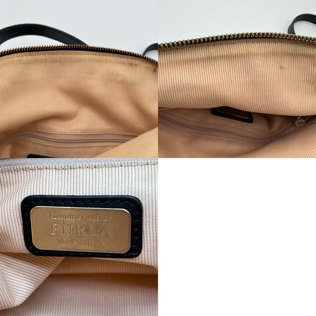 【美品】FURLA PIPER ハンドバッグ 2way ハーフムーン ゼブラ柄 美品】FURLA PIPER ハンドバッグ 2way ハーフムーン ゼブラ柄