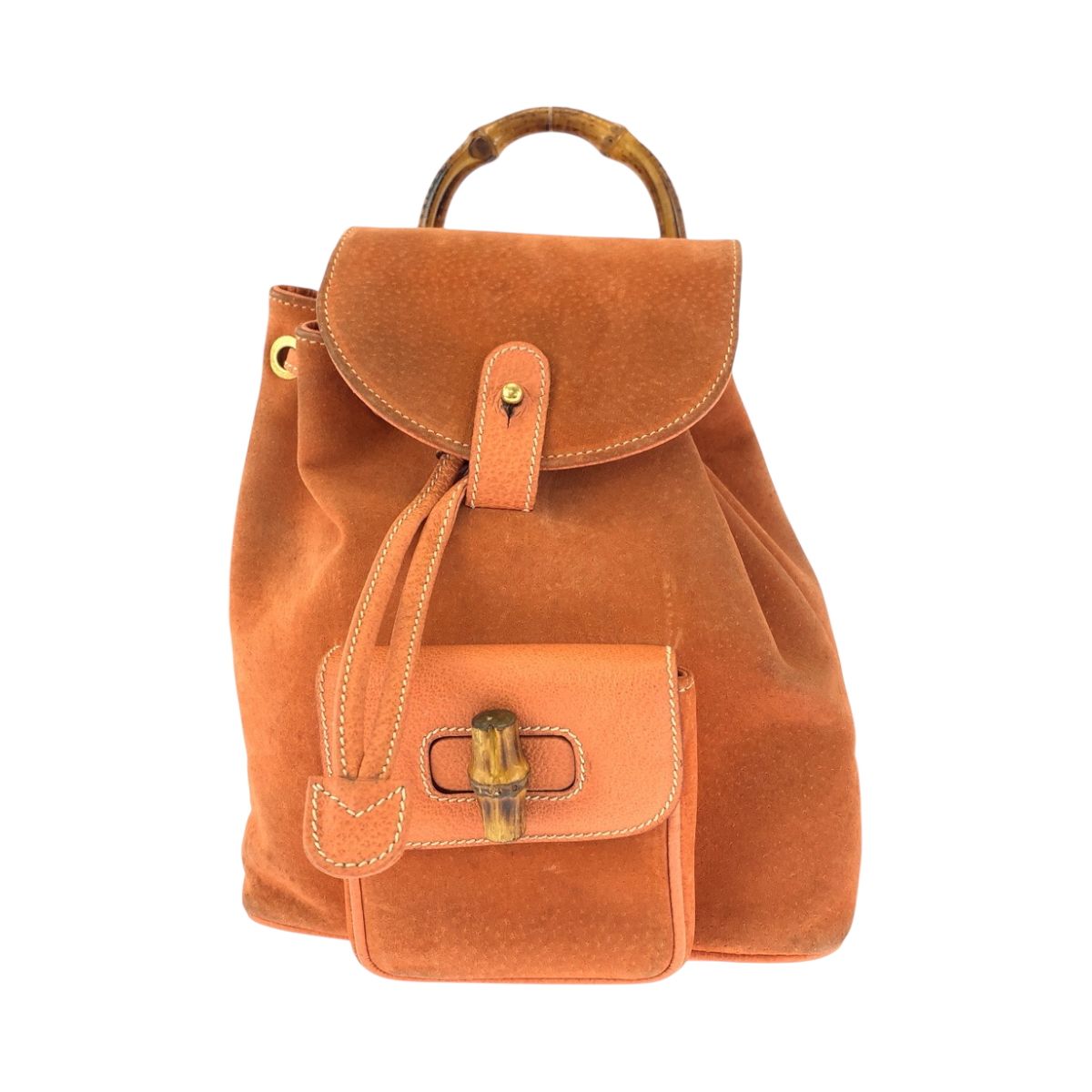 GUCCI グッチ バンブー オレンジ ブラウン ゴールド金具