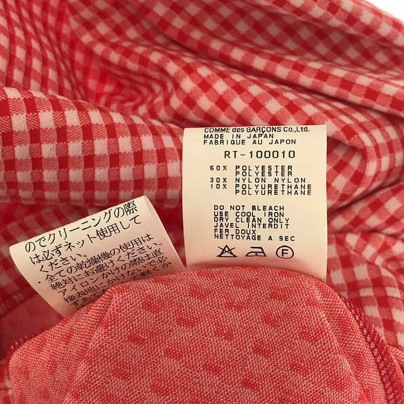 ローブドシャンブル コムデ ギャルソン ギンガムチェック アシンメトリー パンツ robe de chambre COMME des GARCONS ローブドシャンブル