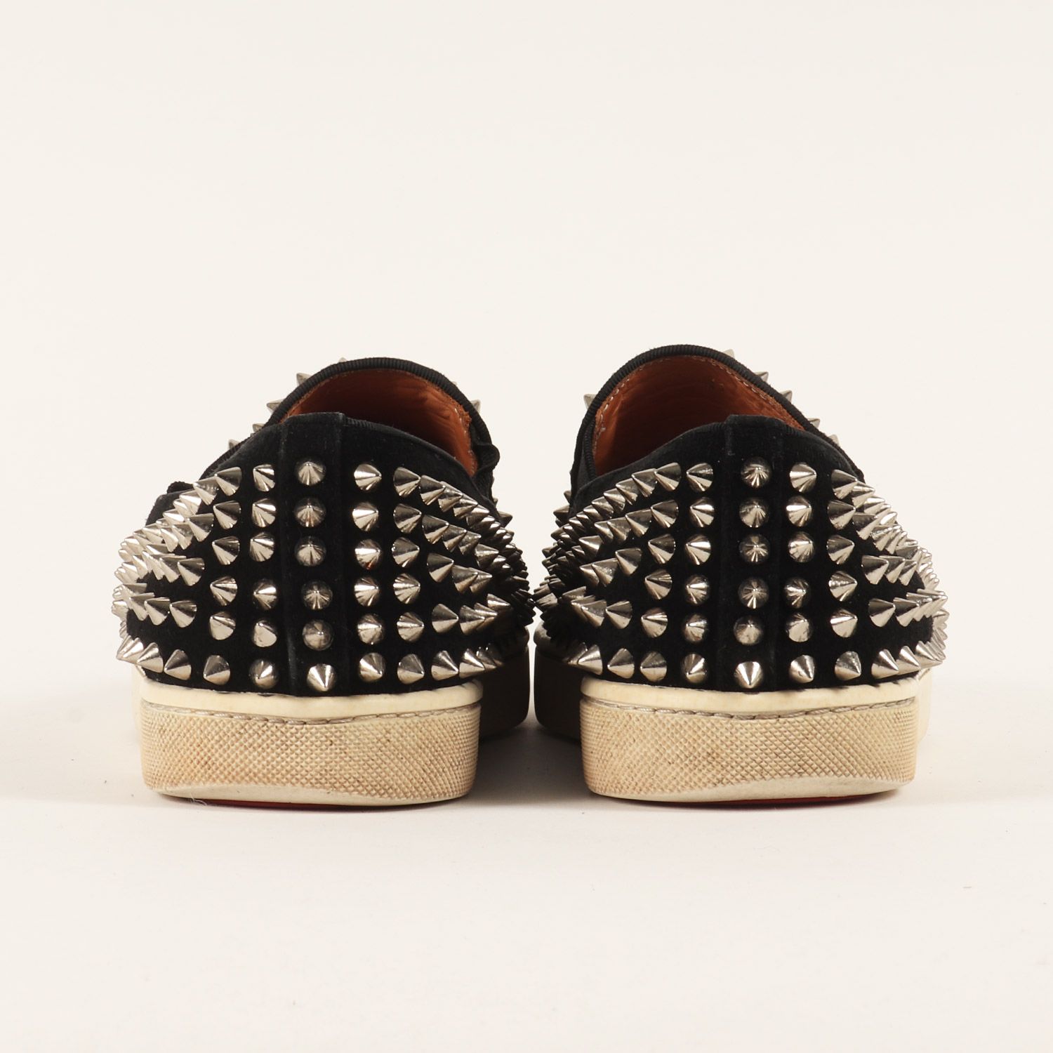 クリスチャンルブタン サイズ:41 スパイクスタッズパイソンハイカット