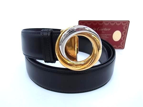 カルティエ トリニティ ベルト ブラック 黒 レザー ゴールド金具 シルバー金具 楽天市場】Cartier カルティエ トリニティ リバーシブル ベルト レザー