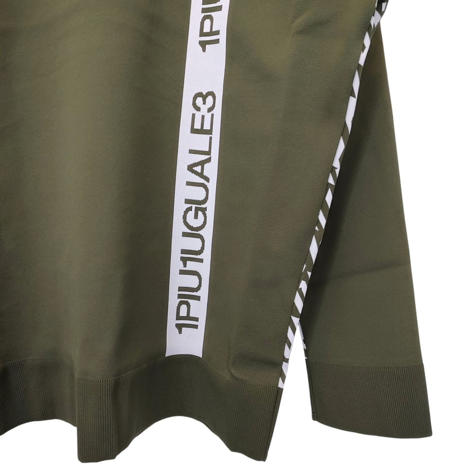 難あり 1PIU1UGUALE3 GOLF ウノピゥウノウグァーレトレ ゴルフ 113 GOLF COMBINATION CREW ニット セーター GRK079 POE533 6 XL カーキ メンズ