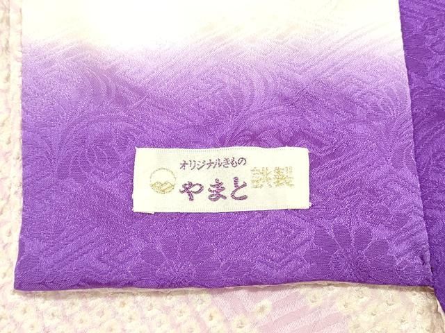 (あ867)振袖用長襦袢㊗️絞り染め 落ち着いた若草色 花模様は手描き✨ あ867)振袖用長襦袢㊗️絞り染め 落ち着いた若草色 花模様は手描き✨