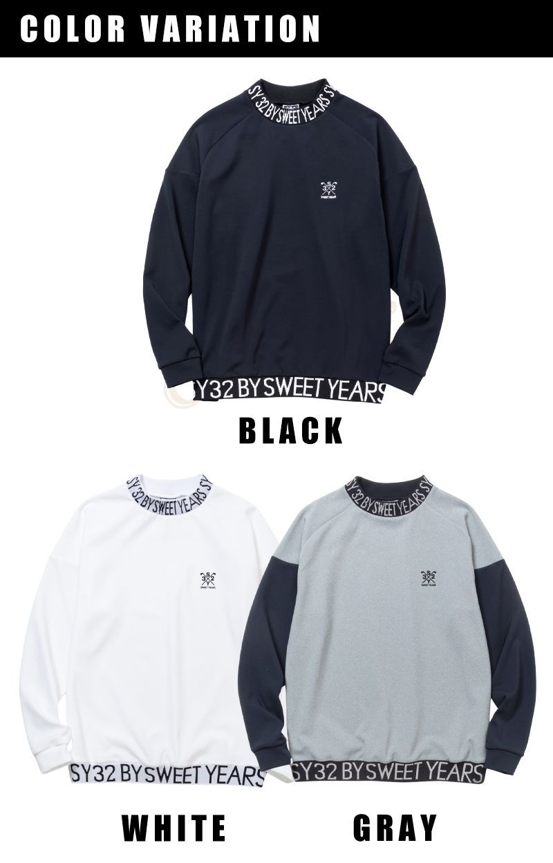 ゴルフ ロングスリーブモックネック